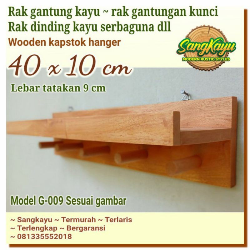 Kapstok baju kayu Gantungan rak dinding serbaguna kayu stand hanger