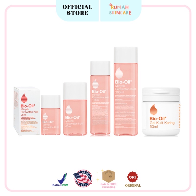 BIO OIL / Penghilang Bekas Luka / Penghilang Strech Mark / Selulit / Keriput / Kulit Kering / Scar ( Bio Oil 25ml 60ml 125ml 250ml) Bio Oil Dry Skin Gel Natural | Penghilang Bekas Jerawat