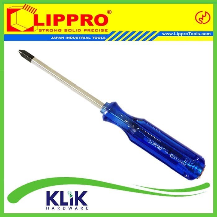 LIPPRO Obeng Ketok 4 Inch x 6 mm Pilih Plus Minus