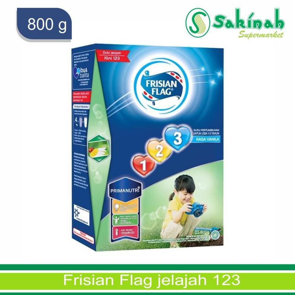 Frisian Flag Jelajah 1-3 Susu Formula Anak Rasa Vanila - 800 Gr