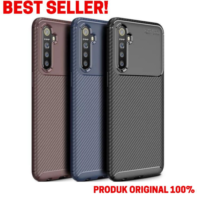 CASING ORIGINAL  REALME 6 6 PRO SOFT CASE AUTOFOCUS CARBON ORIGINAL