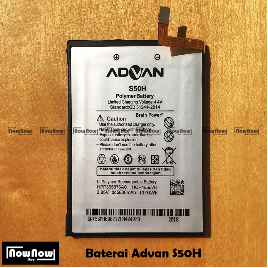 Baterai Advan S50H Vandroid 5 inch Original Double Power Batre Batrai Battery HP