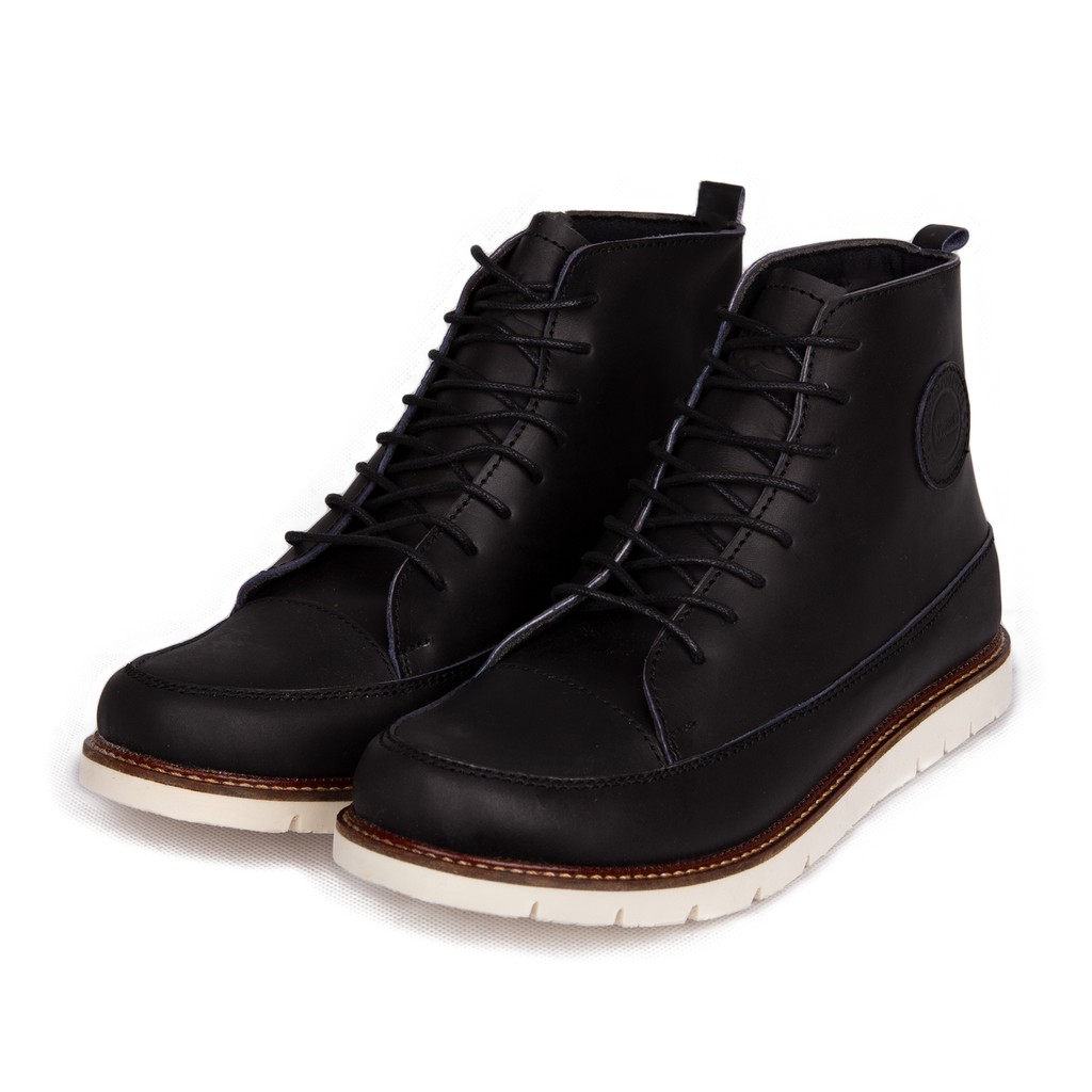 sepatu boots pria hitam kulit asli New Arrival Series Chukka Black - walkers