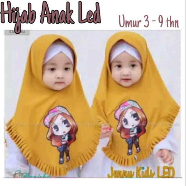 Hijab Anak Murah LED LOL Jersey A