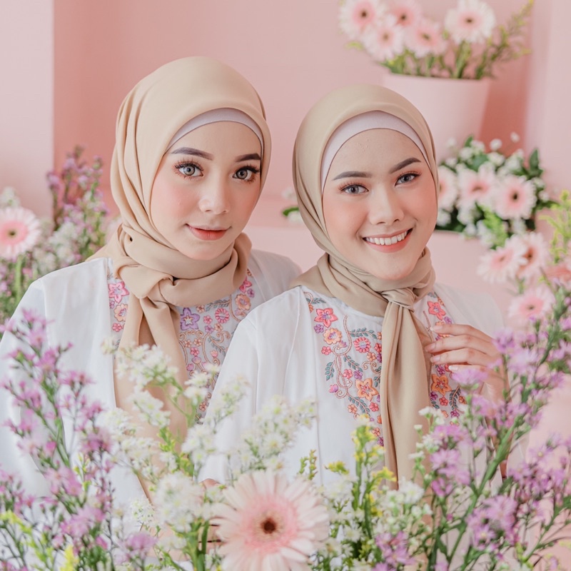 BELLA SQUARE Kerudung Segi Empat Hijab Segi Empat Bella Square Premium Hijab Premium Jilbab Murah Jilbab Polos Kerudung Murah Pollycotton Polycotton