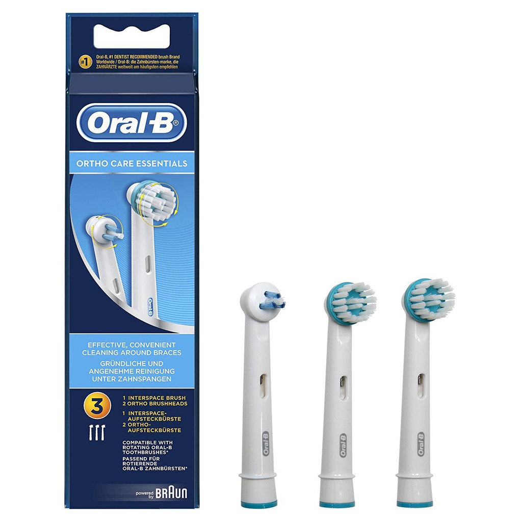 Kepala Sikat Gigi Oral B Ortho Care Essentials (ISI 3 KEPALA/HEADS)-Sikat Gigi Behel/Braces