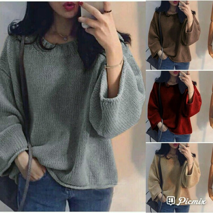 [✅COD]SWEATER RAJUT WANITA ZERO QUALITY SUPER PREMIUM / ATASAN OVERSIZE || SWEATER POLOS