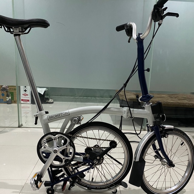 Brompton M6L papyrus white/ tempest blue 2019