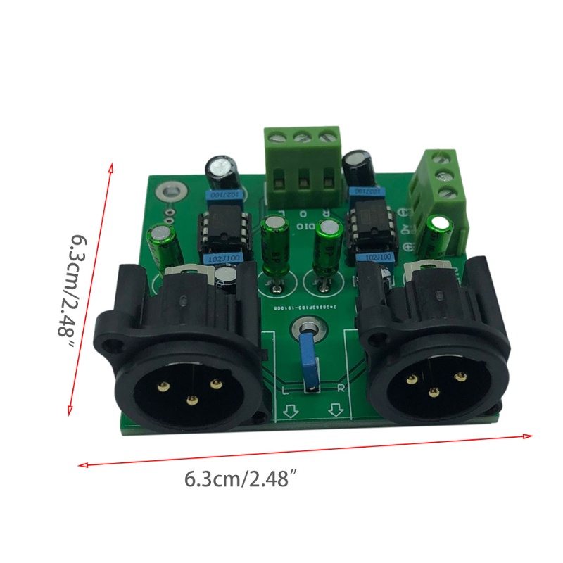 Papan Amplifier btsg Dual-channel Single-ended to Balanced Finishing Board Accessory
