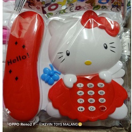 ST 2563 Mainan hp / mainan handphone karakter hello kitty / mainan music phone hello kitty