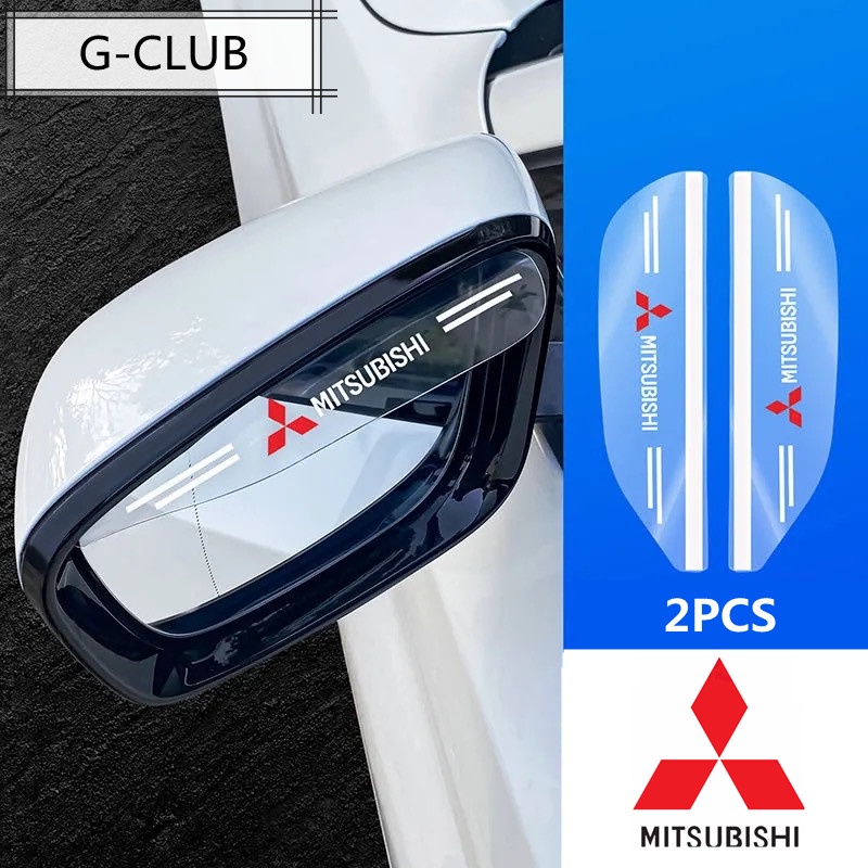 G-club 2PCS Eyebrow Pelindung Kaca Spion Mobil Anti Air / Hujan Untuk Mitsubishi Ralliart Outlander Mirage