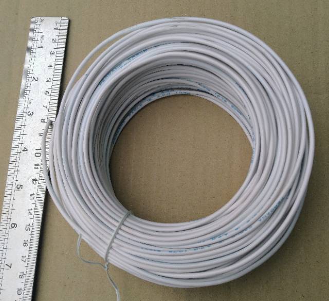 Kabel awg18 awg 18 serabut tembaga 0.75 putih paket roll 50 m