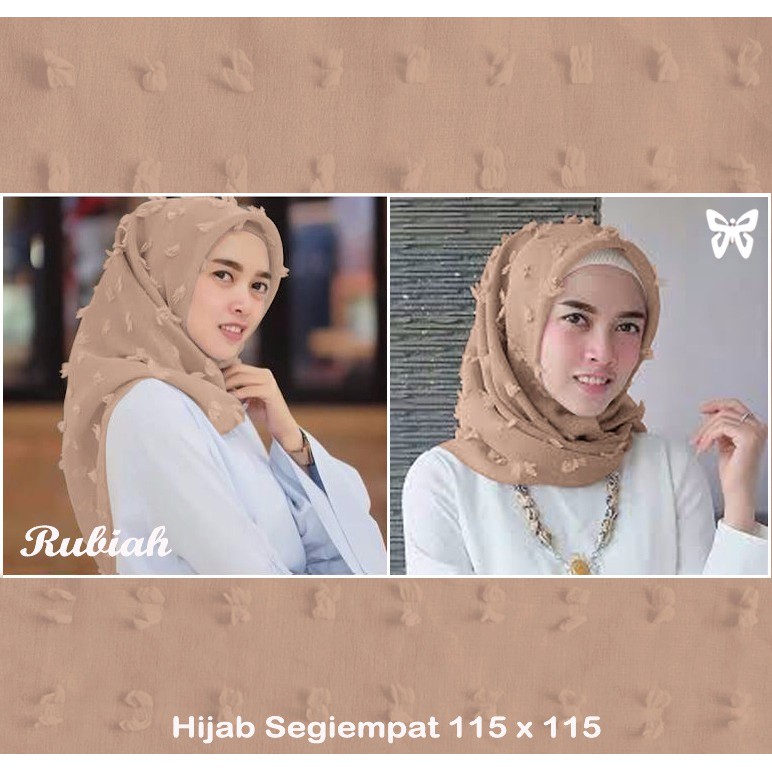 HOPYLOVY - Pashmina Segi Empat Rubia Rubiah