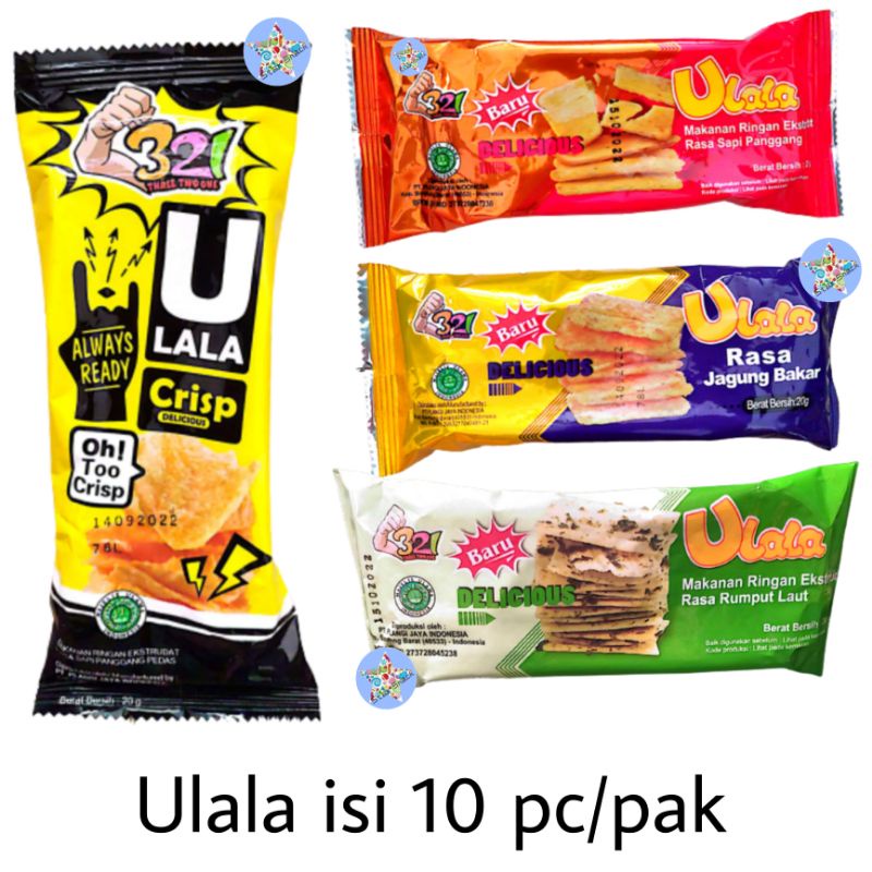 

Ulala Crisp 321 Potato Chips isi 10pc/pack