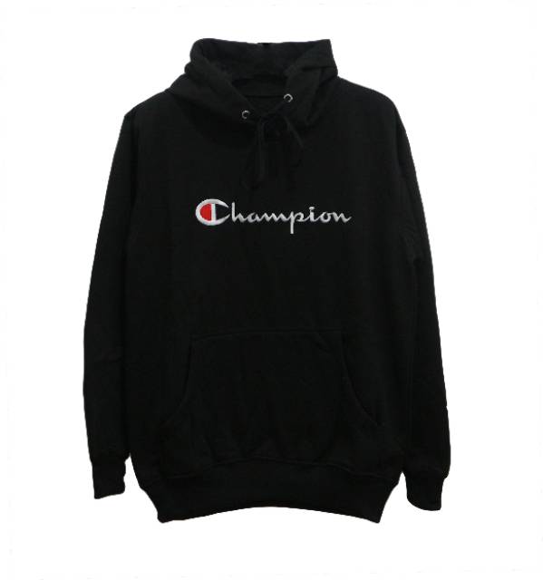 Jaket hoodie switer champion logo bordir cewek cowok hitam maroon hijau nevy termurah