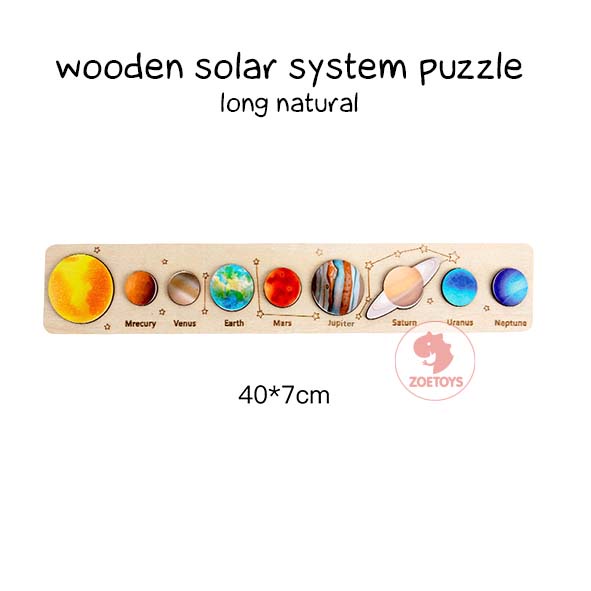 Zoetoys Wooden Solar System Puzzle | Kayu Matching Planet Alat Peraga Sistem Tata Surya Exploring the Universe | Montessori Wood Toys Space Kids Planets