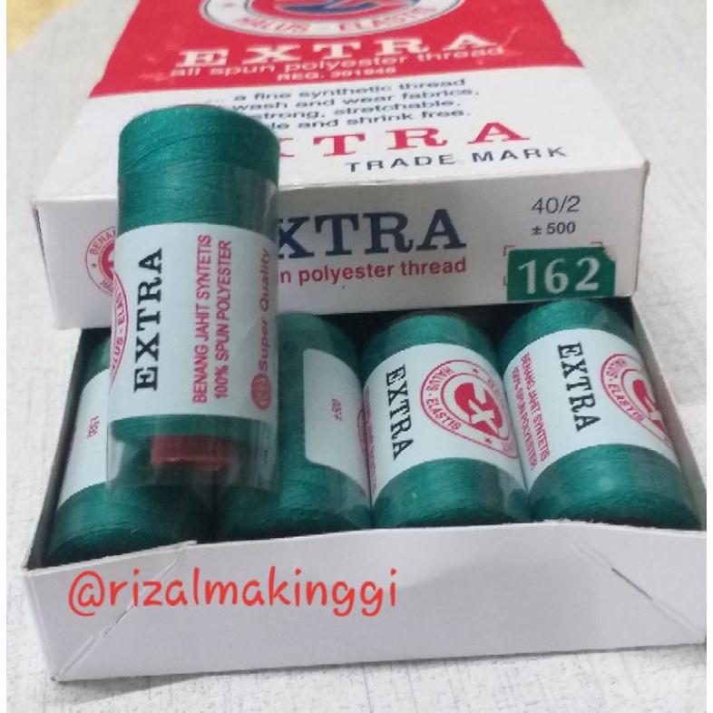 benang jahit extra hijau tua (162)500 yards