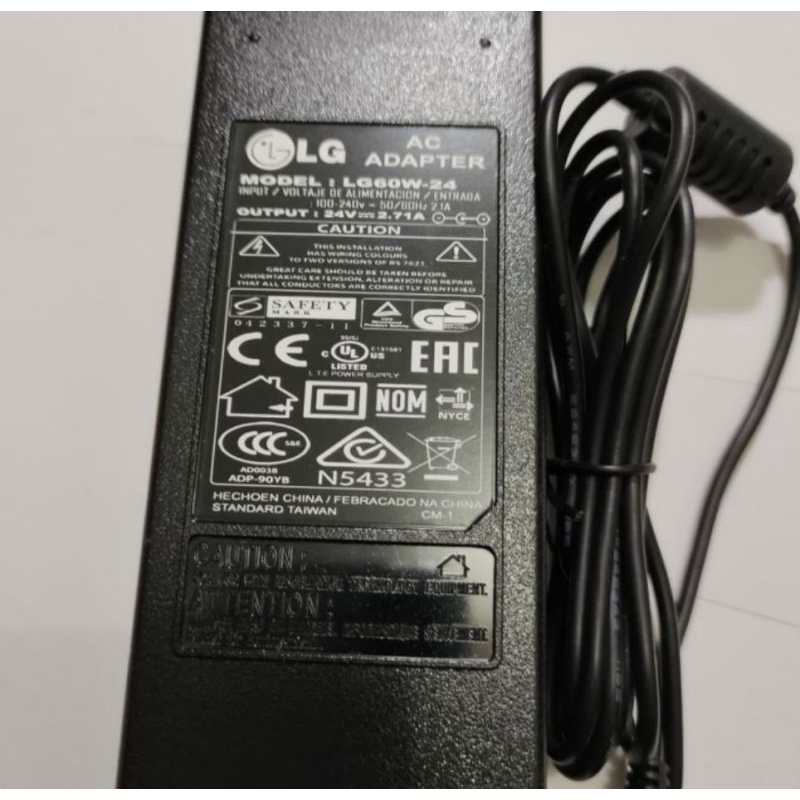 Adaptor TV LG 24V 2,71A Bagus