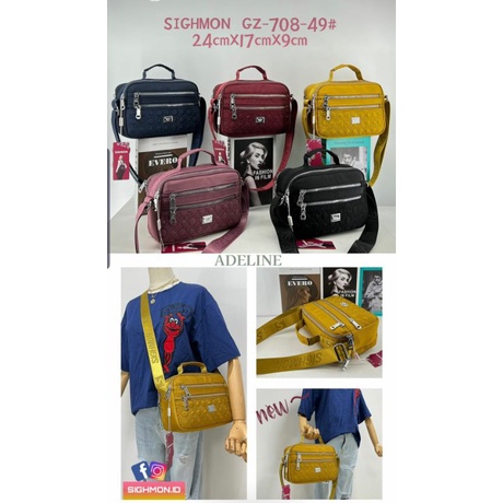 Terbaru tas selempang sighmon import 708-49 kanvas