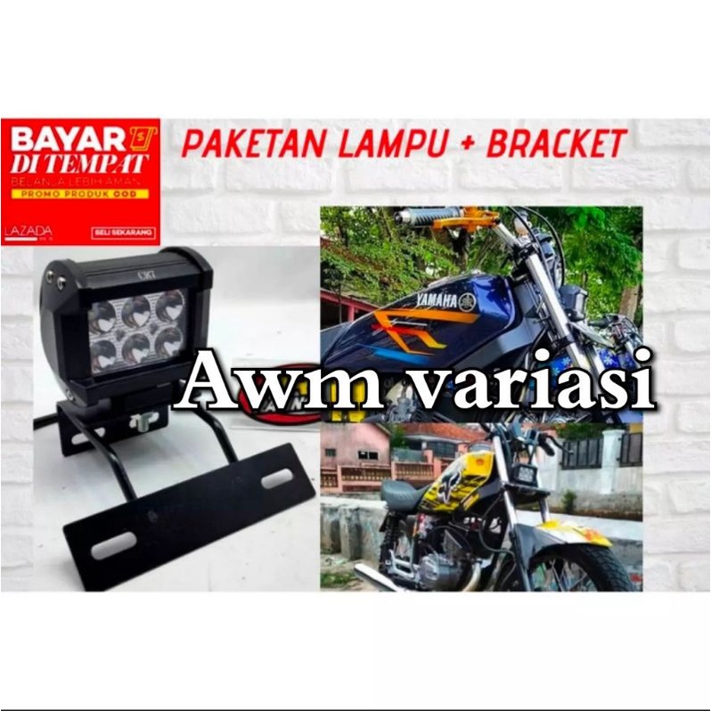 [BAYAR DITEMPAT] dudukan platnmor+Lampu led 6 .12 .18 . 24titik Variasi rx king rx z rx special vixion byson gl tiger MURAH