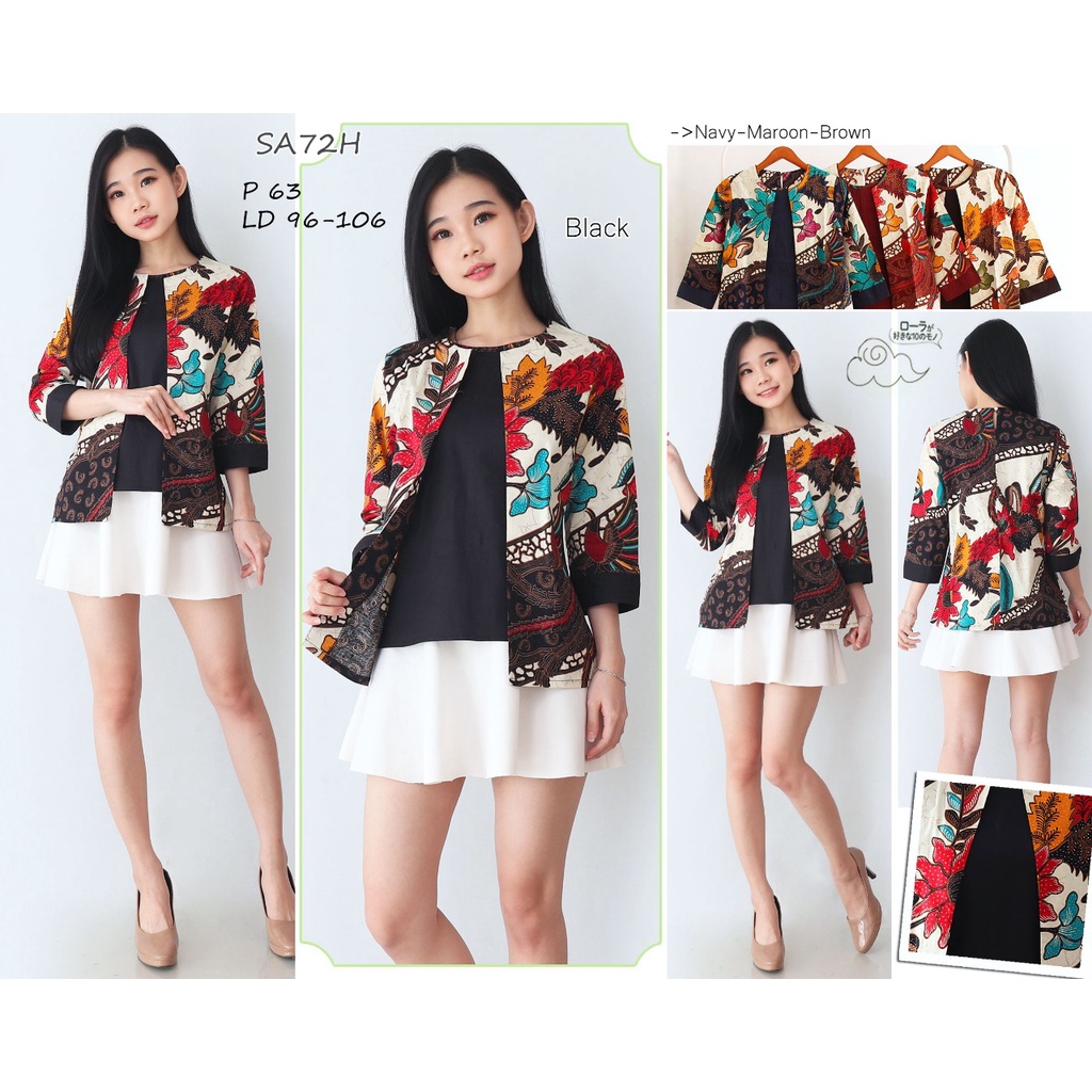 Atasan Batik - Blouse Batik - Batik Katun Stretch SA72H