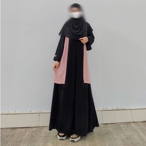 Latopia_ Outer Cardigan Wanita L, Xl,Xxl Jumbo Oversize Polos Tanpa Lengan Kantor Formal Panjang