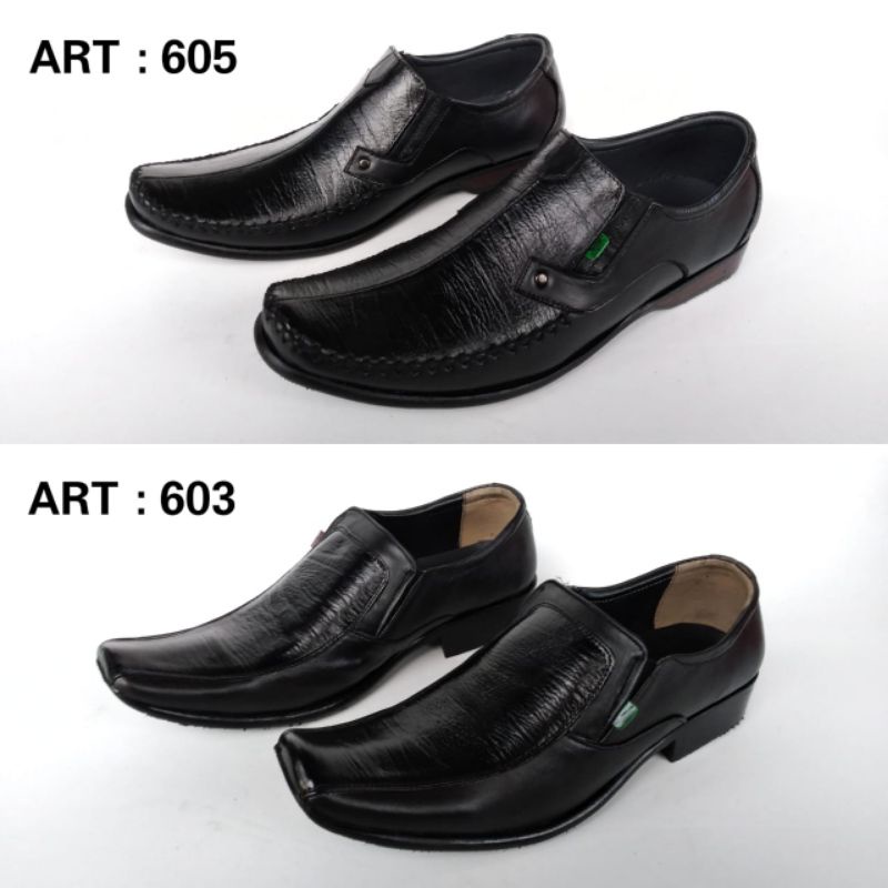PANTOFEL PRIA KICKERS HITAM SEPATU FORMAL KULIT