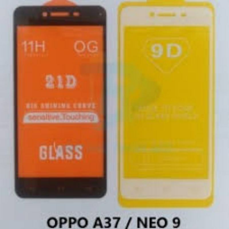 Tempered Glass kaca full layar 9D hp Oppo NEO 9/A37/A39/A57/A71/A83/A1K/A3S/A5S/A7/A11K/A12/F1S/F3/F