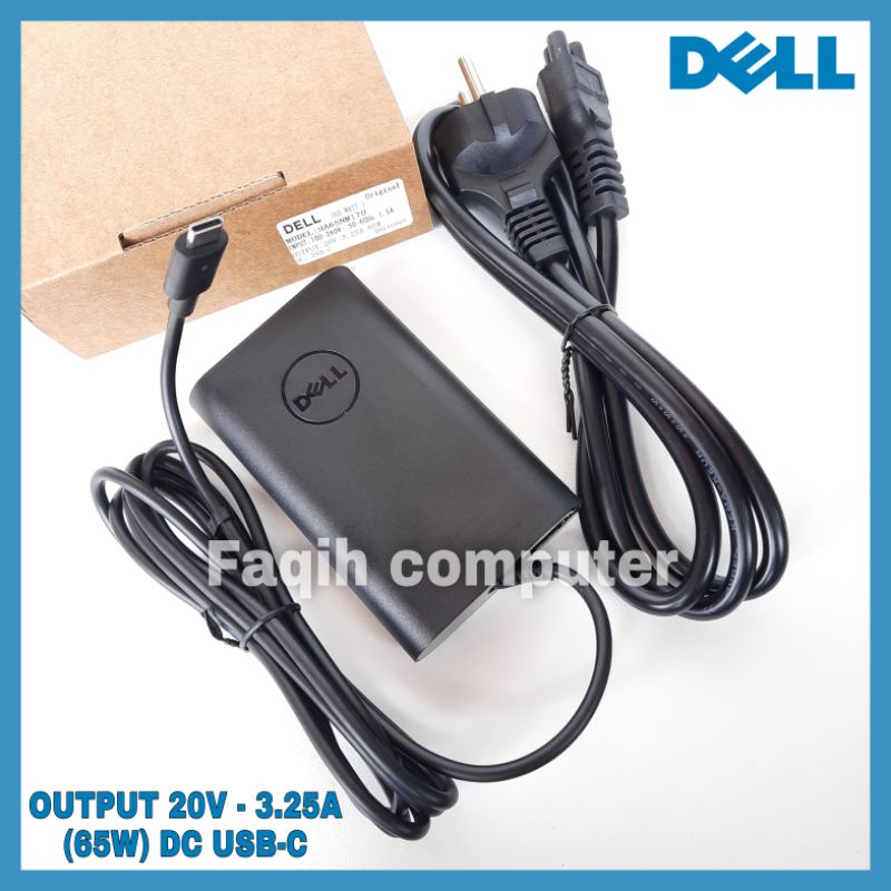 Adaptor Charger Laptop Latitude XPS 7275 7289 7370 7389 7390 65W 20V 3.25A TYPE C