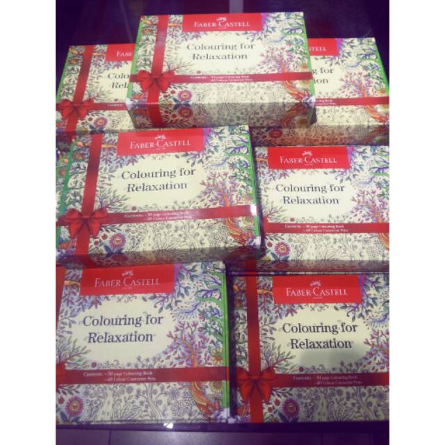 

Faber Castell Colouring for Relaxation Gift Box Original / Set Buku Mewarnai + Connector Pen