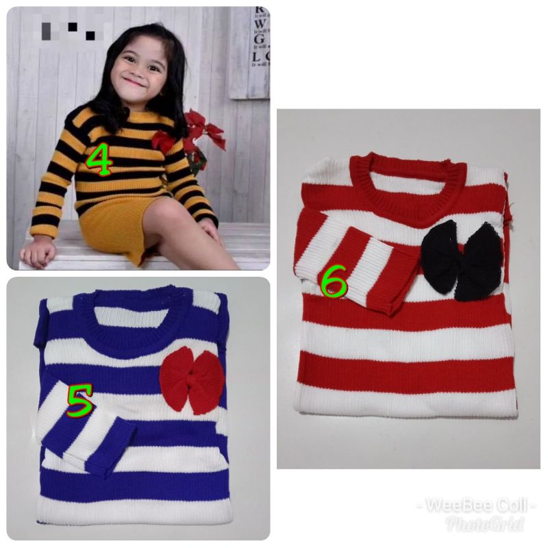 Dress Rajut Anak 2-5tahun / Dress Anak Lengan Panjang / Baju Anak