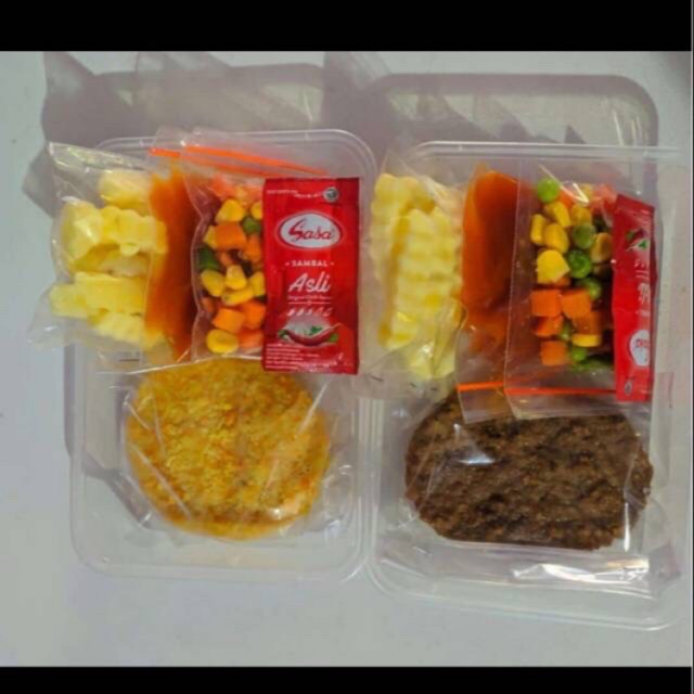 

Beef steak frozen lengkap kentang mix vegetable