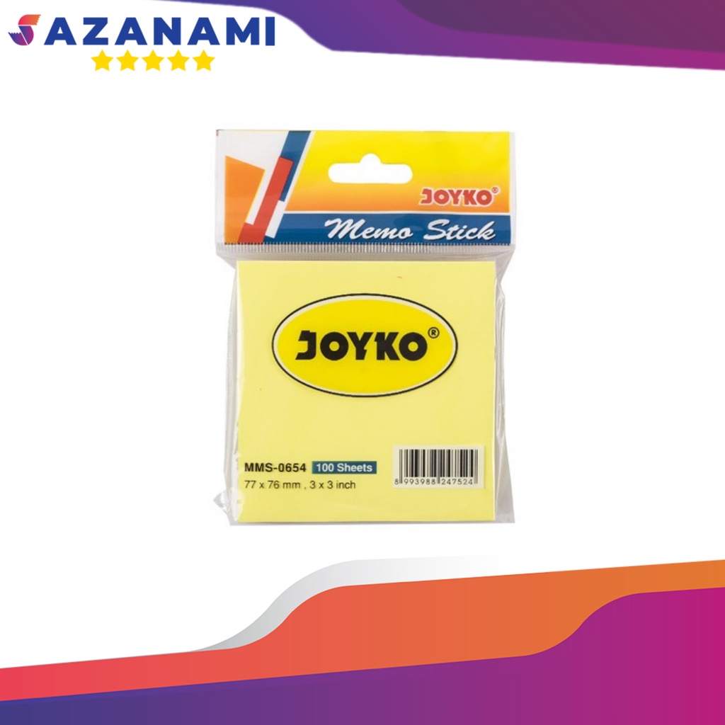 

JOYKO MEMO STICK 654 KERTAS MEMO KUNING 75mm x 75mm 3 x 3