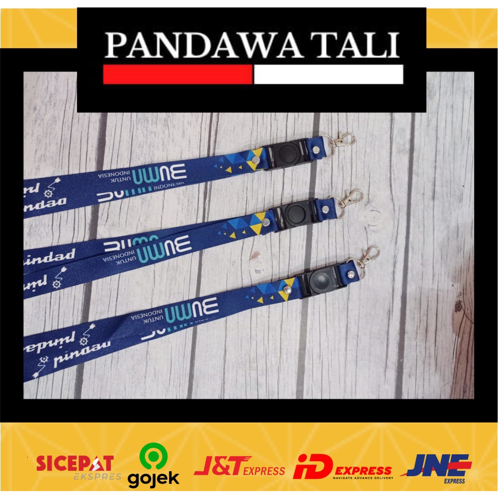 

Lanyard BUMN PT. Pindad Biru/ADA LOGO BUMN/ Lanyard Custom Murah / Pandawa Tali Surabaya