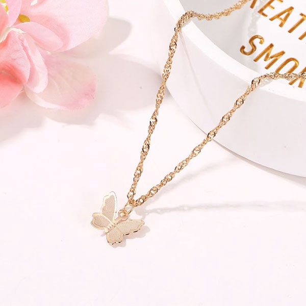 kalung kupu-kupu small fresh butterfly necklace (2J3) jka194