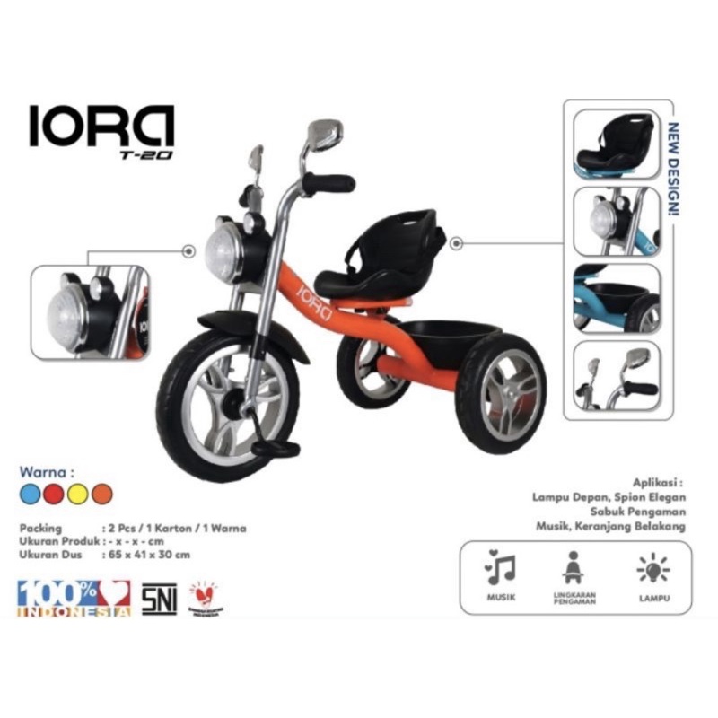 Sepeda anak / sepeda roda tiga / tricycle iora T20 PMB New