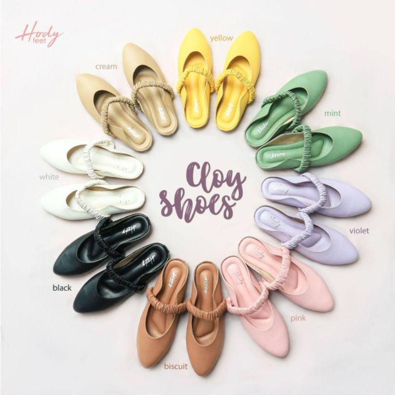 (PO)CLOY SHOES BY HODY/FLAT SHOES HODY FEET/FLAT SHOES WANITA MODEL KEKINIAN NYAMAN ANTI LICIN