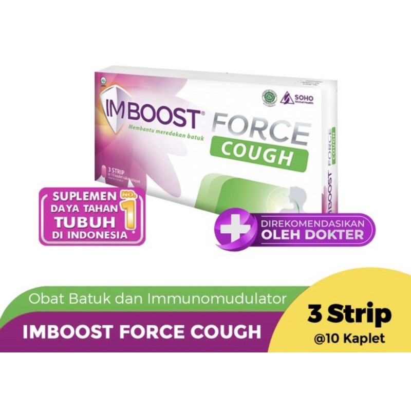 Imboost force cough box 30 tablet ( meningkatkan imun &amp; meredakan batuk )