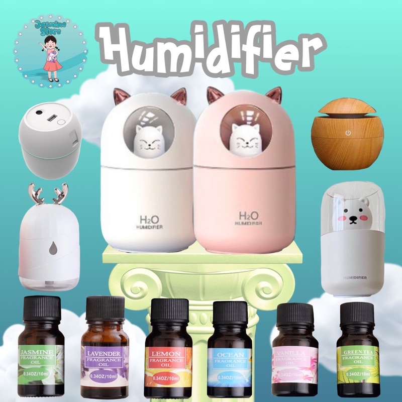 Humidifier Pelembab Ruangan Kamar Tidur Bayi Silent Bedroom Penyegar Udara Anti Bakteri/Humidifier Diffuser Aromaterapi Essential Oil Aromatherapy Disfuser Ultrasonic Pelembab Udara/Air Mist Humidifier Aroma Terapi Diffuser Essential Oil