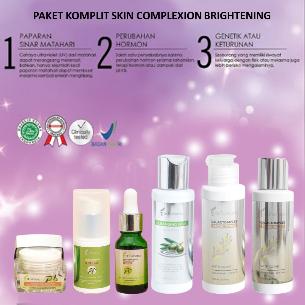 Paket Komplit Translucent dr. Ferihana Cosmetics &amp; Skincare Merupakan Paket Pencerah untuk Mengatasi Kulit Kusam Keriput Kering Flek Melasma Anti Aging Alami Terbaik BPOM LPPOM HALAL MUI