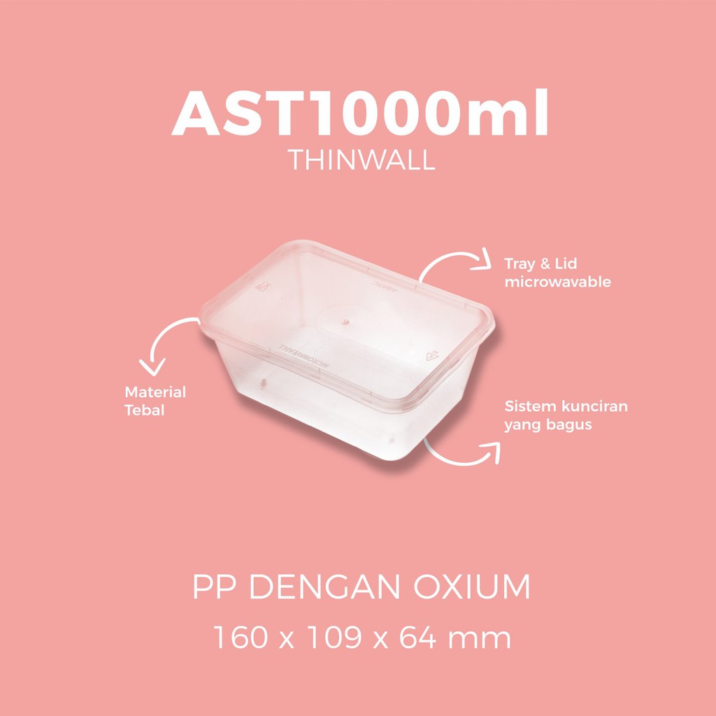 

AST - 1000ML THINWALL ( ISI 50 PCS )