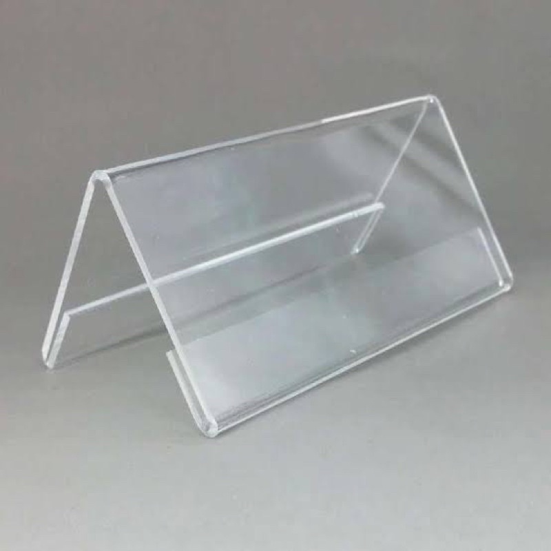 

acrylic 2mm segitiga selipan kertas/reserved/label nama uk 15 cm x 60 cm