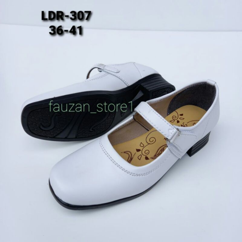 Pantofel Putih Wanita Sepatu Pantofel Putih Paskibra LDR 307