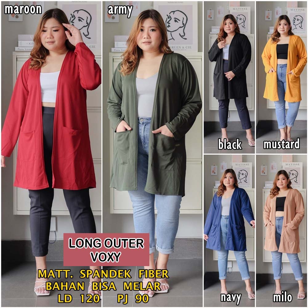 BIGCLO - (COD) LD 120cm Long Outer Jumbo Cardigan Big Size