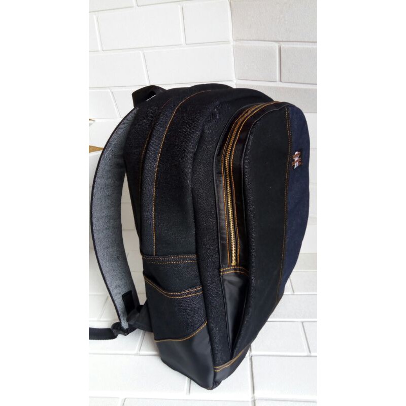 Tas laptop, ransel, sandang,denim,jeans, pria,wanita,keren,murah