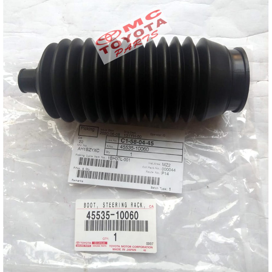 Karet Boot Stir Steering Rack Soluna Starlet 45535-10060