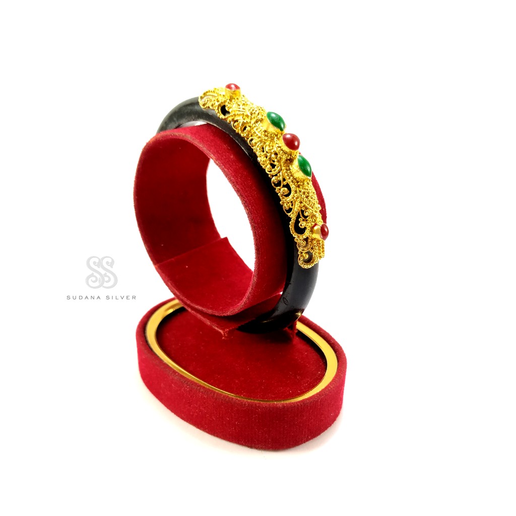 Gelang Uli anak-anak Alpaka Gold Plated Bali