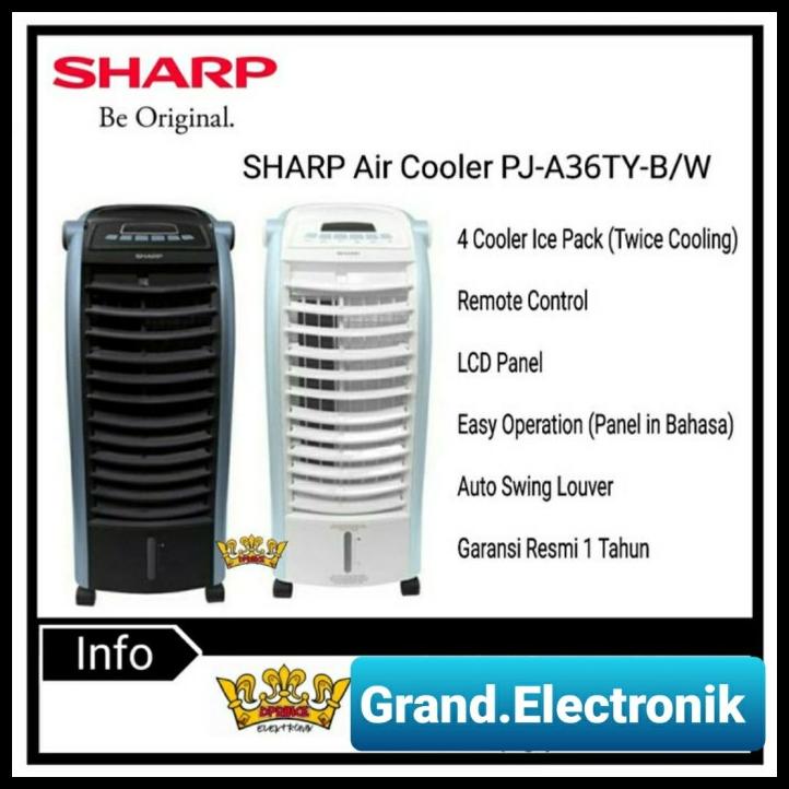 Sharp Air Cooler Pja36Ty Kipas Angin Ac Dingin Portable + Remote