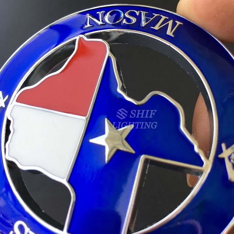 1pc Stiker Emblem Texas MASON Bahan Metal Untuk Fender Samping Mobil JEEP Tundra Tacoma Ford