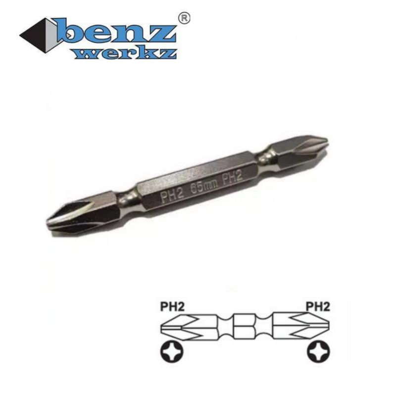 BENZ Mata Obeng Angin PH2 Screwdriver Bits Magnet PH 2 65 Mm Screwdrivber Murah